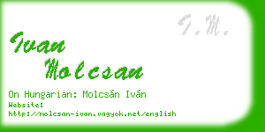 ivan molcsan business card