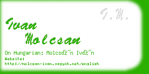 ivan molcsan business card